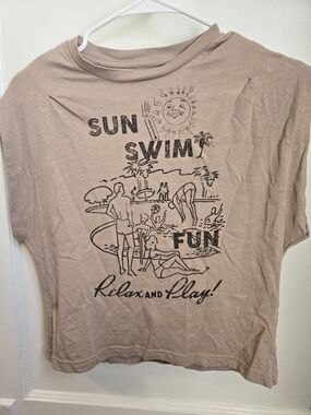 Modish Rebel Graphic Tee - Beige